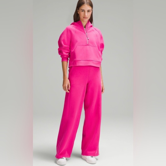 NWT Lululemon Scuba Oversized Half Zip Hoodie Jacket Sonic Pink Size M/L - Picture 7 of 10